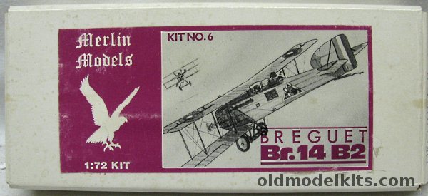 Merlin Models 1/72 Breguet 14-B2 (Br-14), 6 plastic model kit
